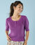 Pull Spécial Petites col rond boutonné (violet)