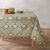 Nappe toile cirée imprimé wax (vert / gris)