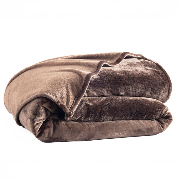 Couverture microfibre (chocolat)