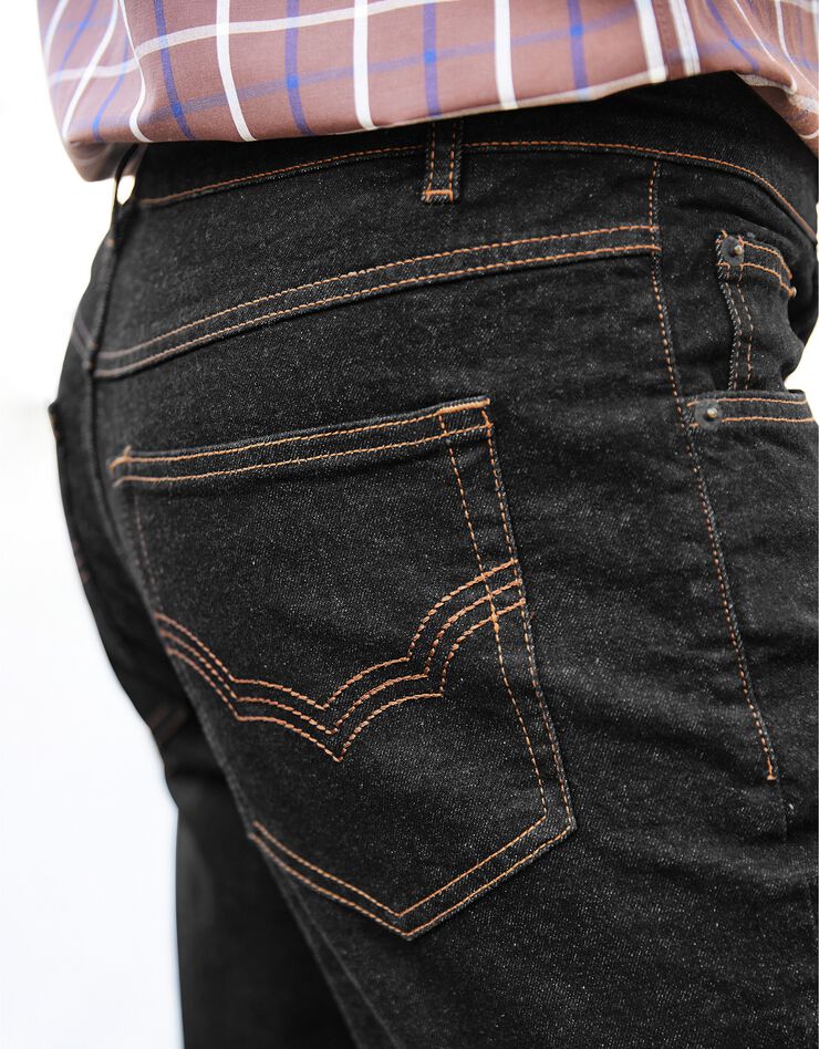Jean coupe 5 poches extensible coton - entrej. 72 cm (black)