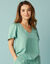 Blouse manches courtes Spécial Petites crêpe uni (vert jade)