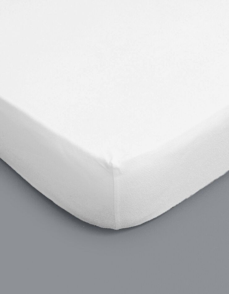 Protège-matelas microfibre imperméable forme housse (blanc)