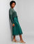 Jupe en satin, base en dentelle (vert fonc&eacute;)