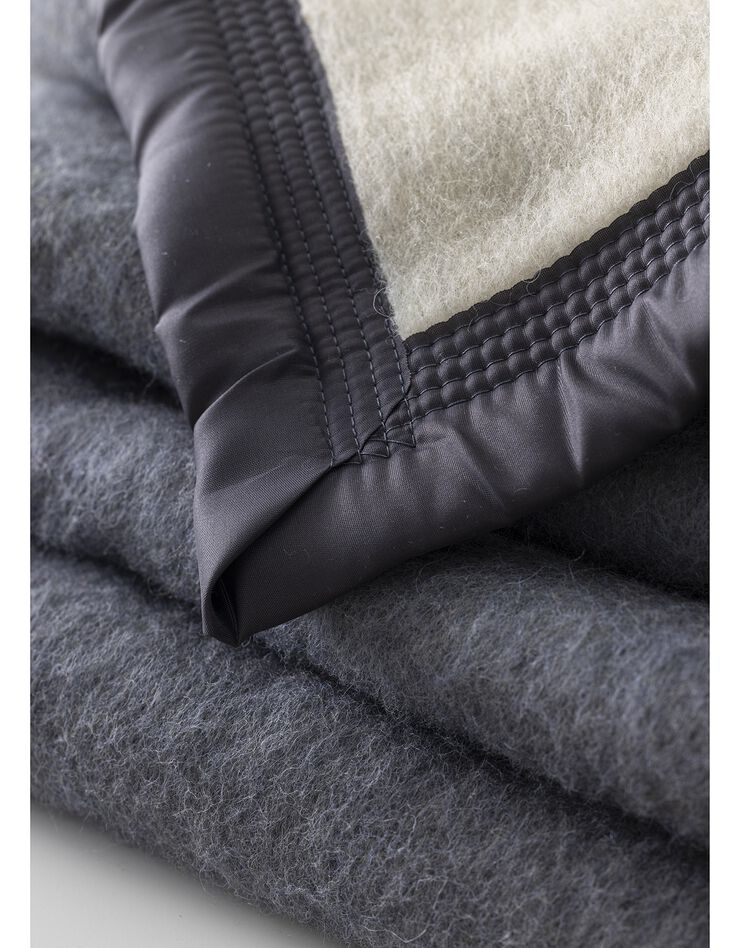 Couverture bicolore laine 600g/m2 (gris foncé)