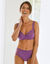 Soutien-gorge coton dentelle uni Coria - sans armatures (violet)