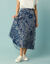 Jupe Spécial Petites, voile plissé, imprimé bandana (indigo)