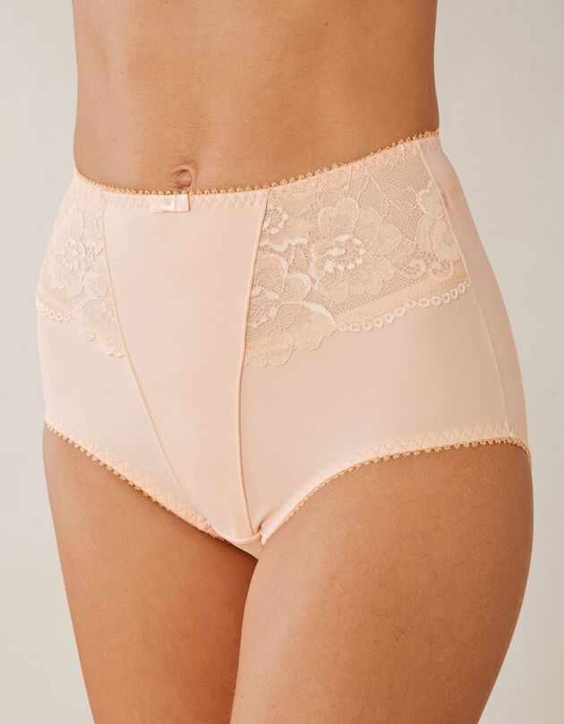 Gaine amincissante dentelle et microfibre (peau)