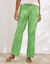 Pantalon large droit, gaze de coton (vert)