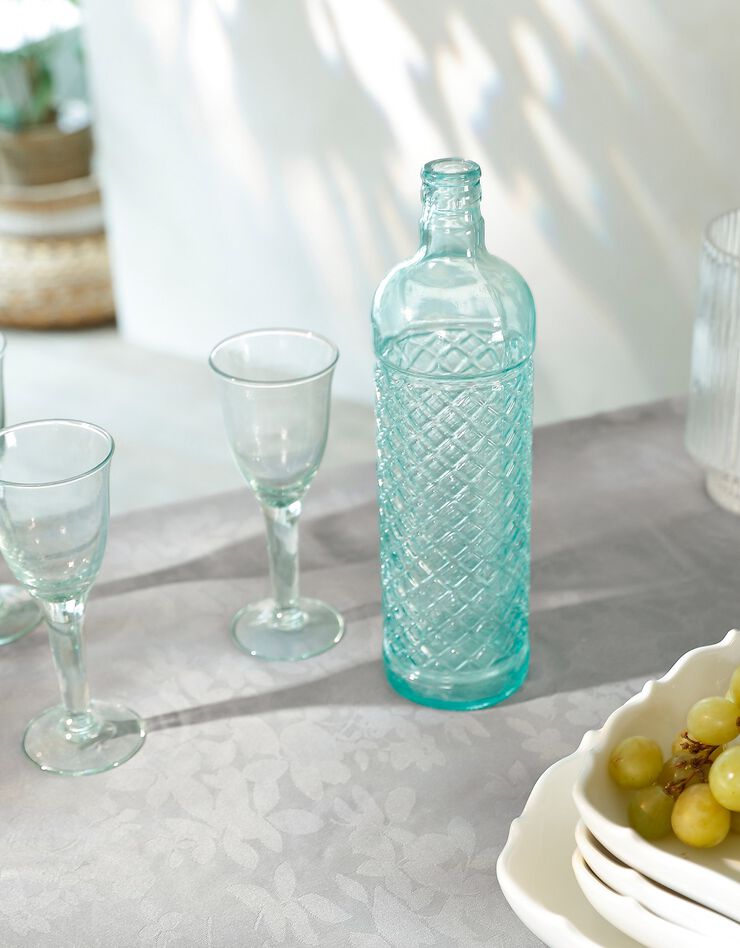 Nappe damassée feuillages Colombine® (gris perle) Nappe damassée feuillages Colombine® (gris perle)