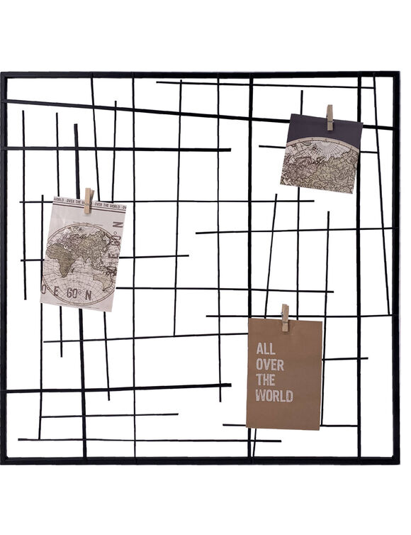 Cadre p&ecirc;le-m&ecirc;le en m&eacute;tal filaire (noir)