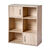 Meuble de rangement ORIGAME - 6 cases, 2 portes (naturel)