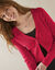 Gilet boléro, maille côtelée (rouge)