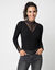 T-shirt manches longues dentelle (noir)