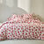 Linge de lit Petunia en flanelle imprim&eacute;e (bois de rose)
