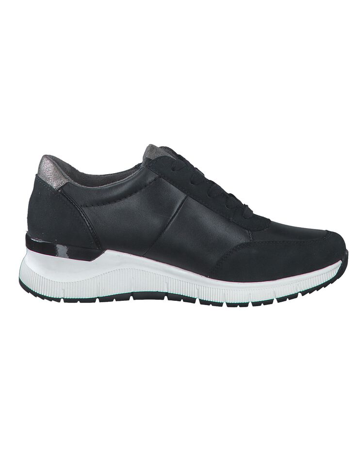 Sneakers dessus cuir - largeur confort (marine) Sneakers dessus cuir - largeur confort (marine)