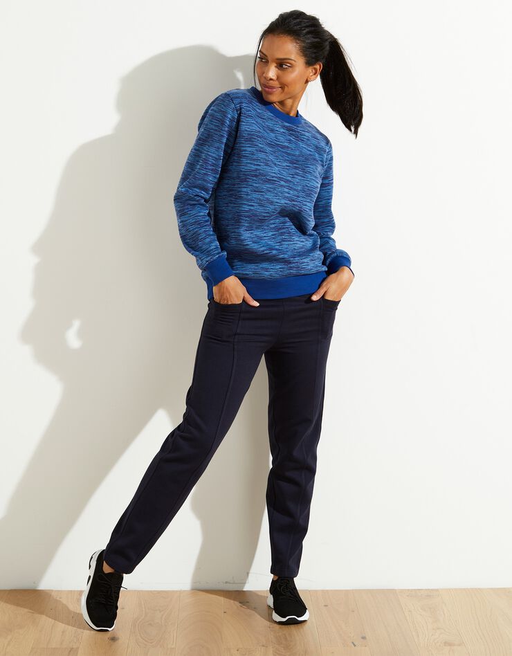Sweat molleton imprimé, effet chiné (bleu dur chiné) Sweat molleton imprimé, effet chiné (bleu dur chiné)