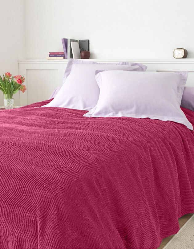 Jeté de lit uni tuft véritable qualité standard (prune) Jeté de lit uni tuft véritable qualité standard (prune)
