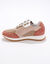 Baskets sneakers cuir, empiècements fantaisie contrastés (blush)