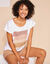 T-shirt boite imprimé "arty", maille jersey (sable)