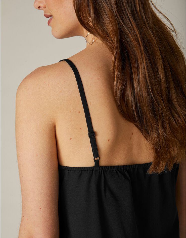 Caraco dentelle boutonné crêpe (noir) Caraco dentelle boutonné crêpe (noir)
