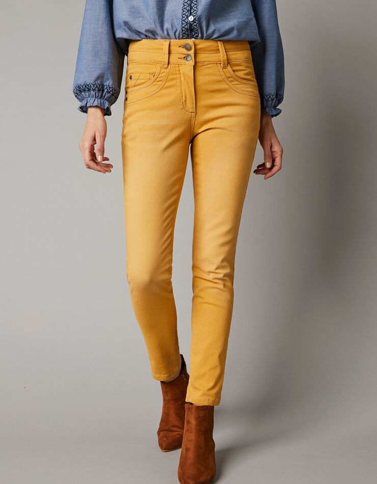 Jean 7/8ème fuselé couleur stretch (miel) Jean 7/8ème fuselé couleur stretch (miel)
