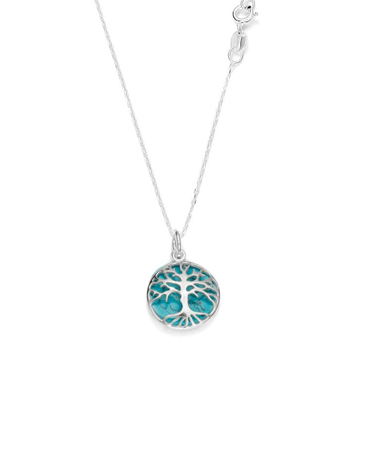 Collier pendentif "Arbre de Vie" turquoise et argent (turquoise) Collier pendentif "Arbre de Vie" turquoise et argent (turquoise)