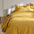 Linge de lit uni coton (curry)