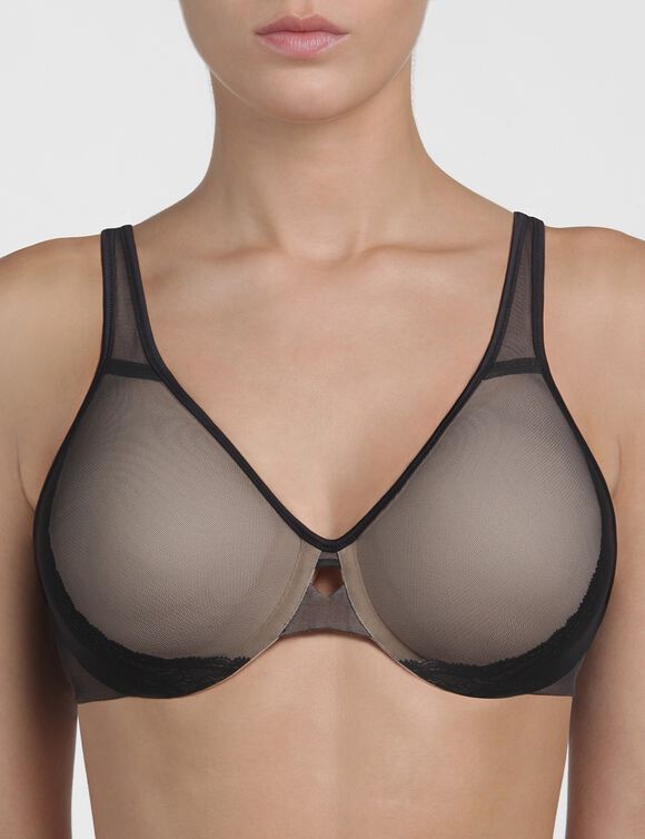 Soutien-gorge Minimiseur microfibre - avec armatures (noir)