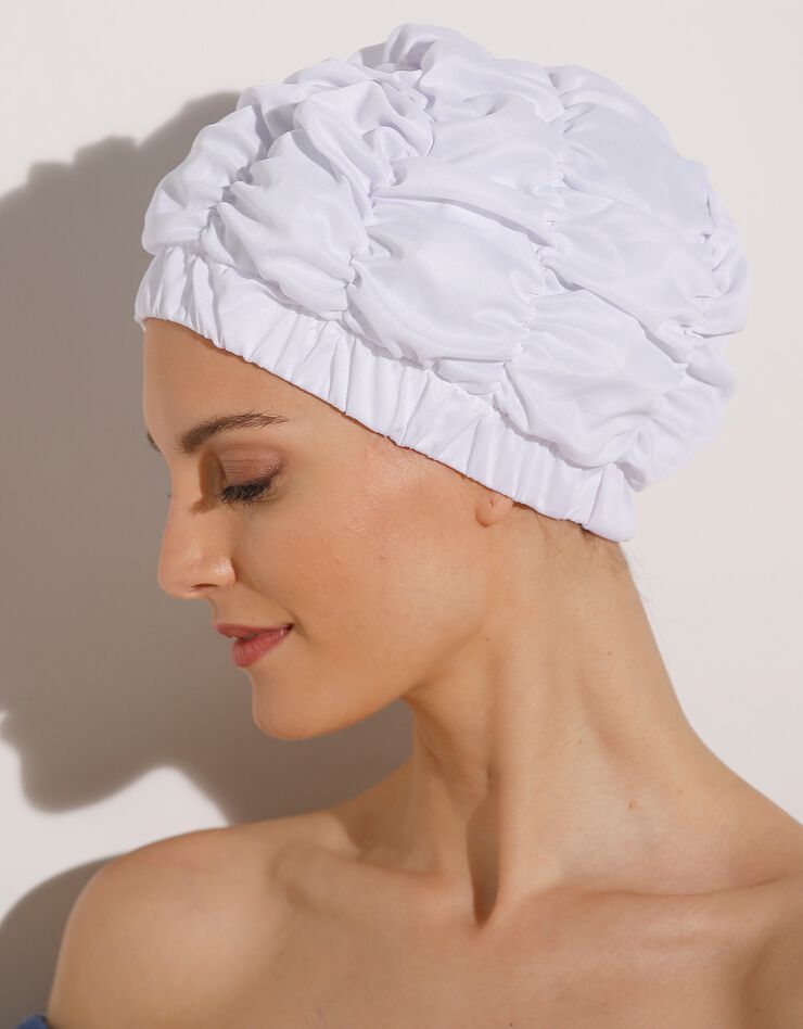 Bonnet de bain fantaisie femme (blanc)
