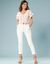 Pantalon mom, spéciale petites (écru)