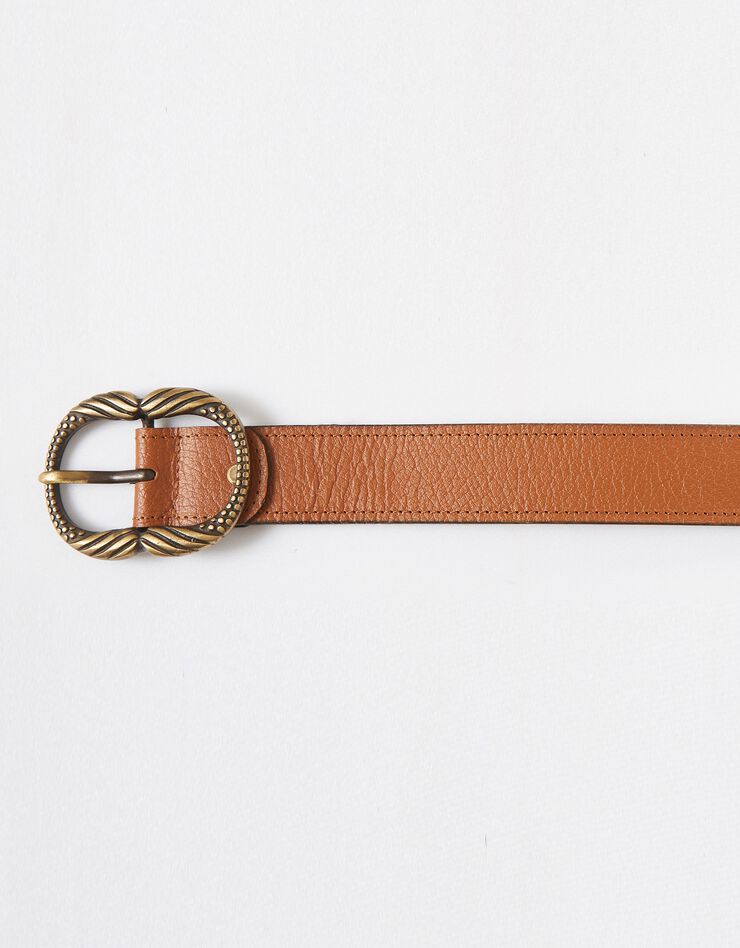 Ceinture boucle dorée (caramel)
