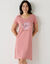 Chemise de nuit courte manches courtes  (rose)