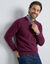 Pull col V 80% laine (bordeaux)