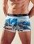 Boxer imprimé microfibre stretch - lot de 2 (bleu)
