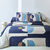 Linge de lit Marceau imprim&eacute; - coton 52 fils/cm&sup2; (bleu encre)
