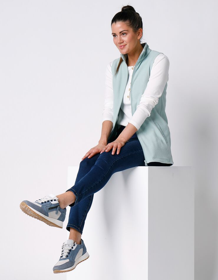 Veste polaire zippée sans manches (vert amande) Veste polaire zippée sans manches (vert amande)