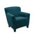 Housse extensible unie canapé fauteuil accoudoirs (bleu canard)