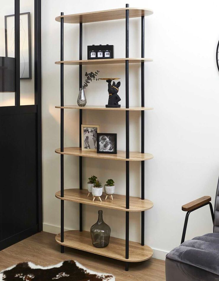 Etagère ovale NEODE 6 niveaux (naturel)