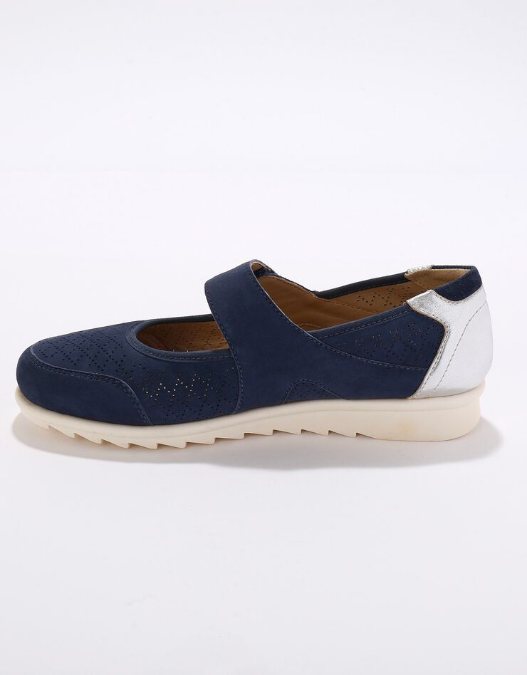 Babies scratchées en cuir ajouré (bleu) Babies scratchées en cuir ajouré (bleu)