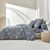 Linge de lit Geoffroy en coton à motifs graphiques (gris)
