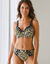 Soutien gorge brodé Olbia imprimé fleurs - avec armatures (marine / jaune)