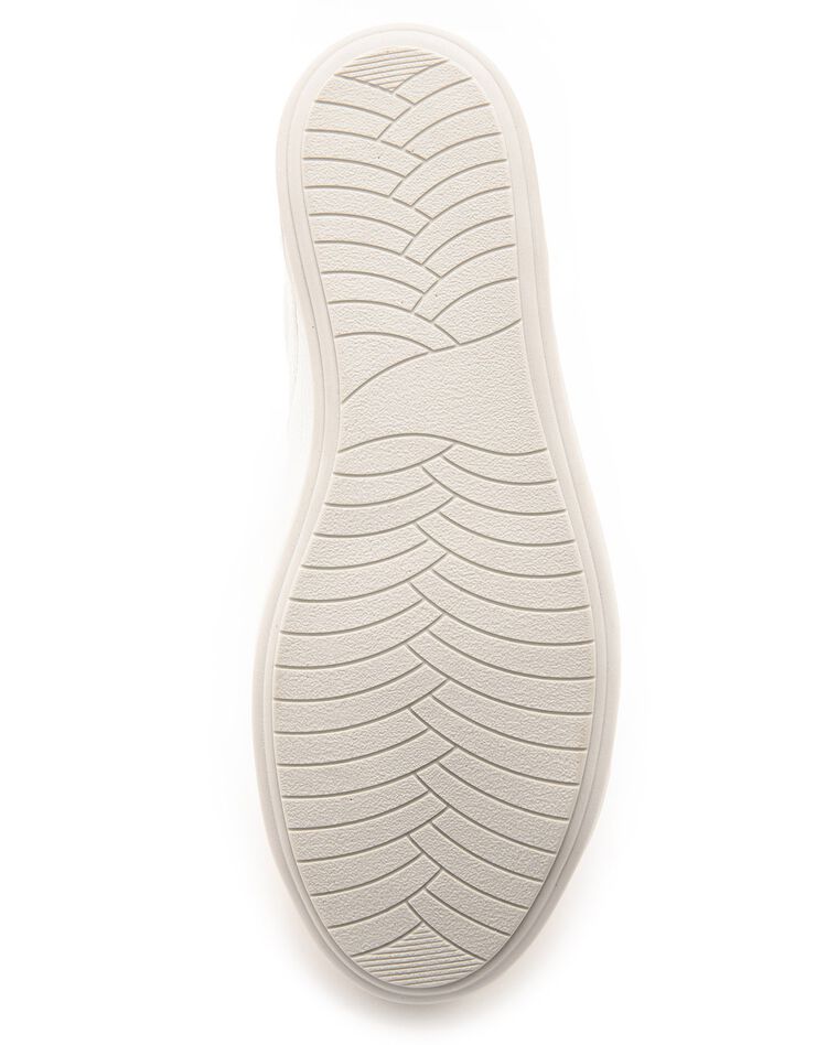Baskets cuir lacées et zippées - blanc (blanc)