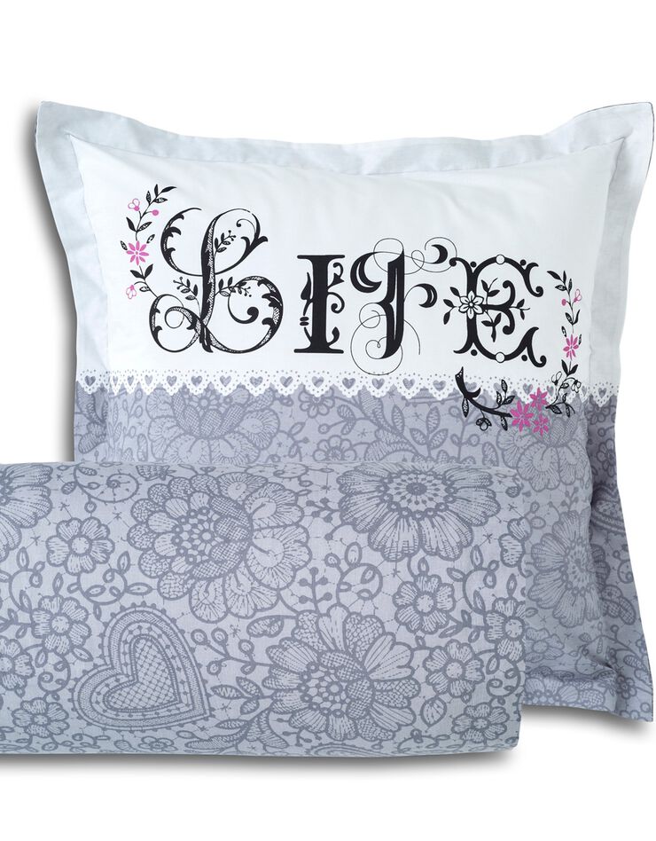Linge de lit Clothilde - coton (gris)