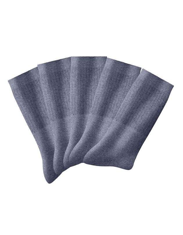 Mi-chaussettes unies sport - lot de 10 paires (bleu jean)