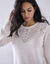 Pull détails maille pointelle (écru)