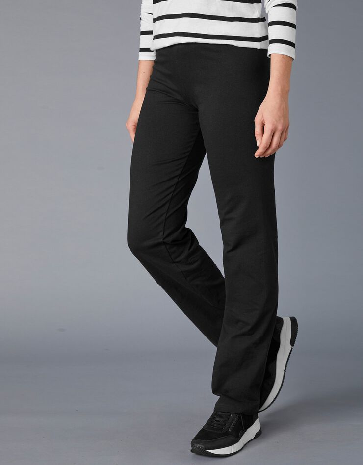 Pantalon droit en coton bio, éco-responsable (noir)