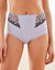 Gainette microfibre tulle brodé Caminata (bleuet)