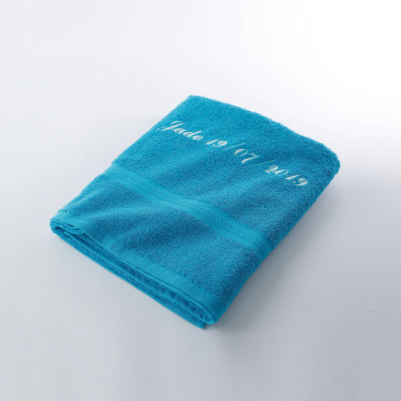 Collection serviettes de bain personnalisables confort moelleux (turquoise)