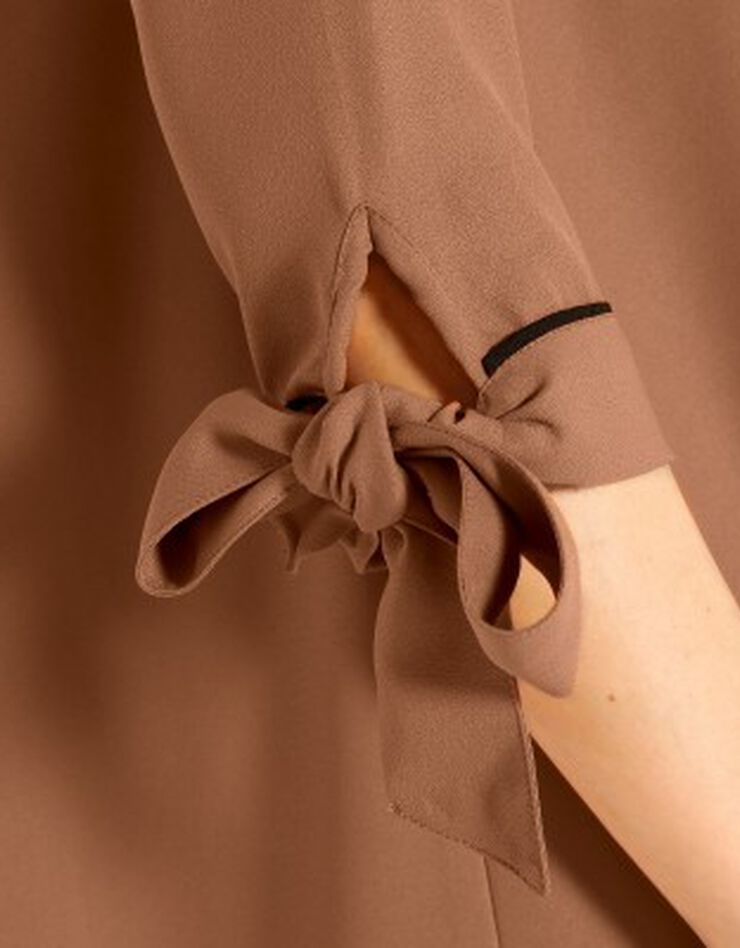Robe évasée biais contrastés (caramel) Robe évasée biais contrastés (caramel)
