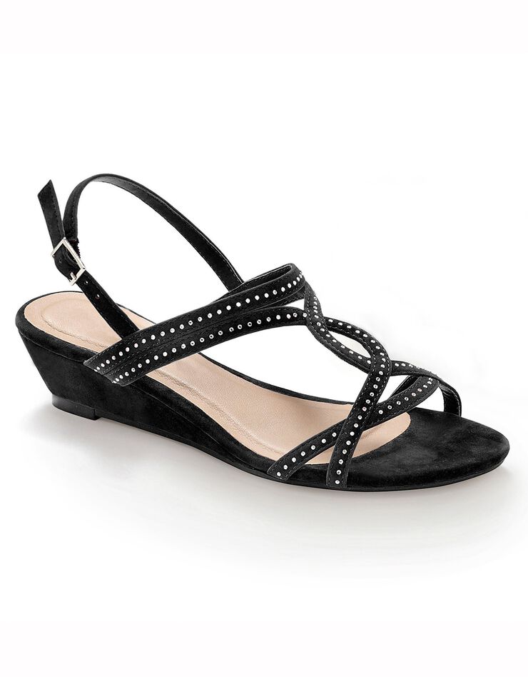 Sandales sequins compensées (noir) Sandales sequins compensées (noir)